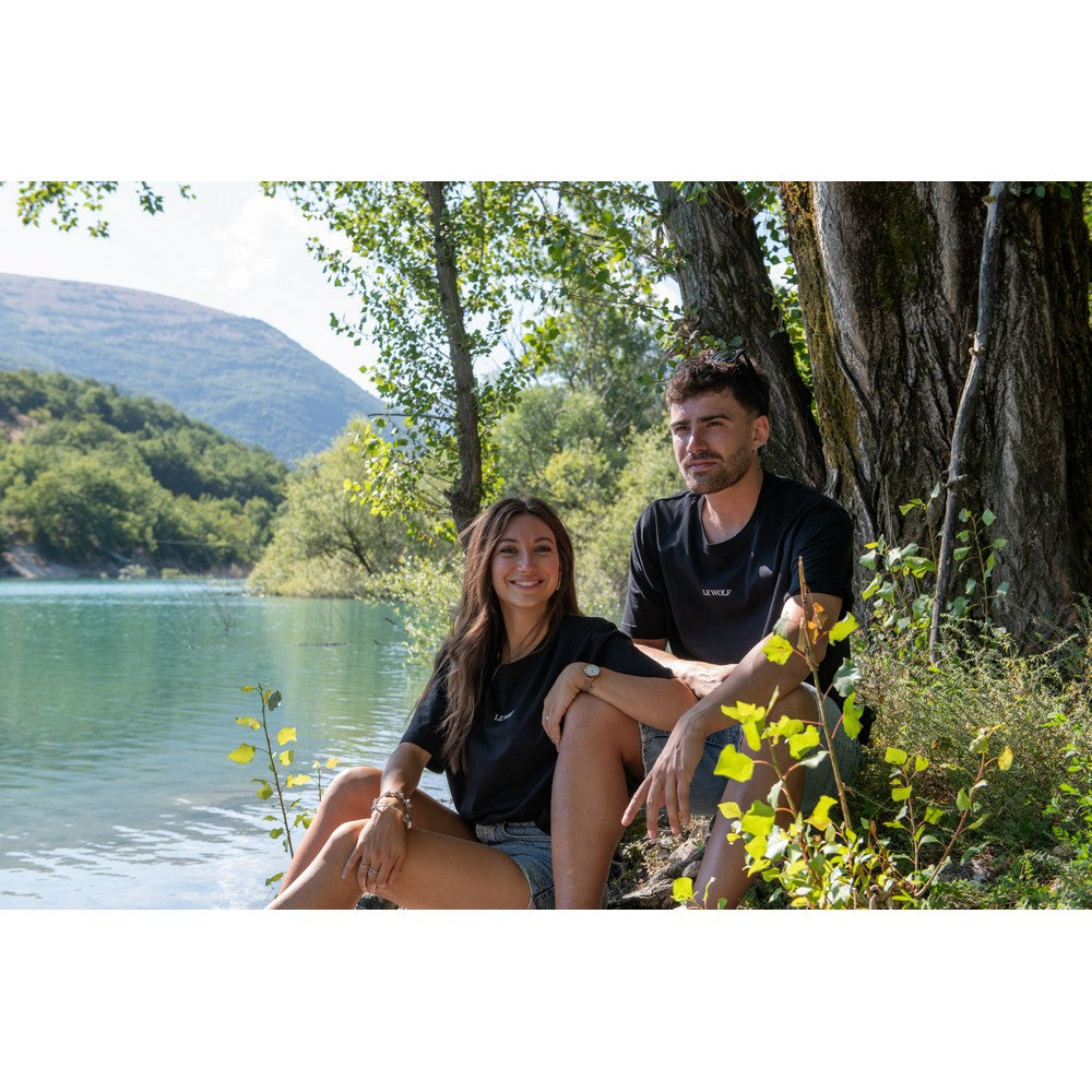 T-Shirt LAKE 100% Cotone Nero