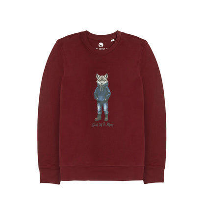 Felpa LeWolf a Girocollo VETTORE BORDEAUX Unisex
