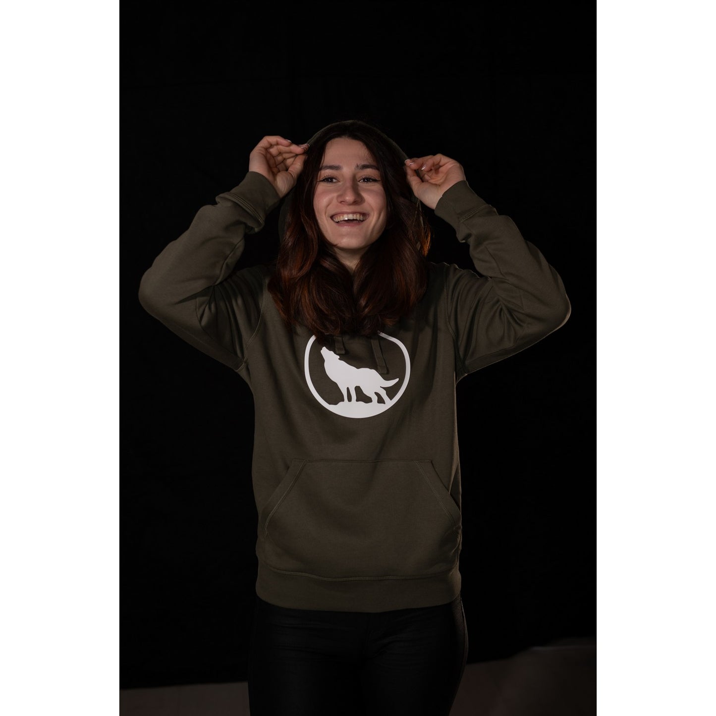 Felpa LeWolf con Cappuccio MADDALENA Kaki Unisex