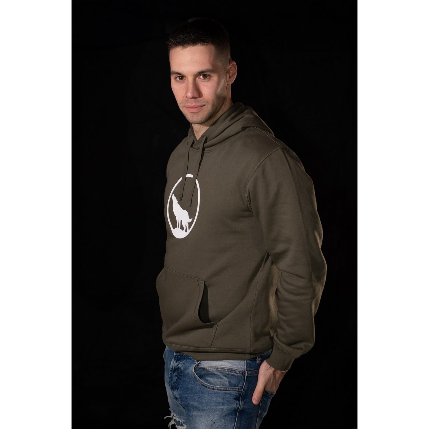 Felpa LeWolf con Cappuccio MADDALENA Kaki Unisex