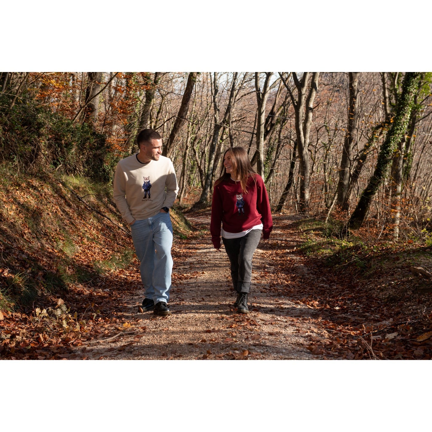 Felpa LeWolf a Girocollo VETTORE BORDEAUX Unisex