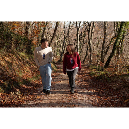 Felpa LeWolf a Girocollo VETTORE BORDEAUX Unisex
