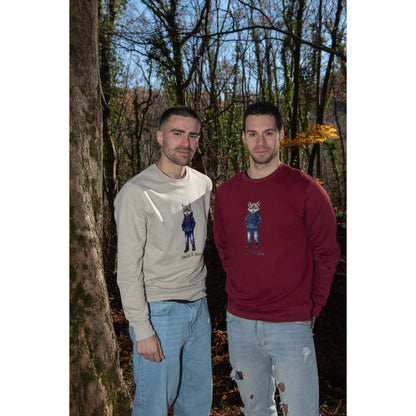 Felpa LeWolf a Girocollo VETTORE BORDEAUX Unisex