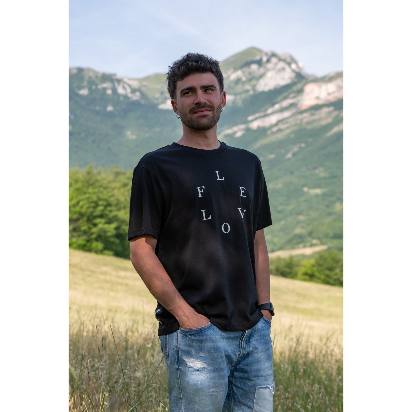 LEWOLF Mood Street Unisex T-Shirt 100% Organic Cotton Pastel Green