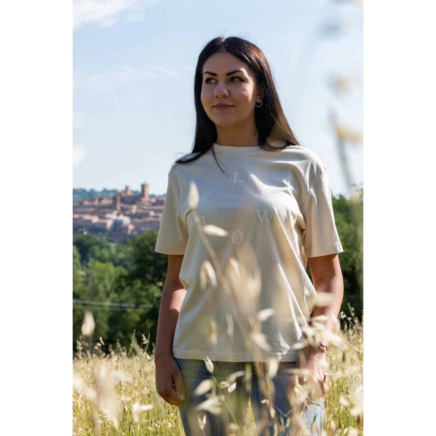 LEWOLF Mood Street Unisex T-Shirt 100% Organic Cotton Pastel Green