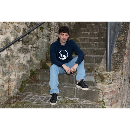 Felpa LeWolf con Cappuccio MADDALENA Blu Navy Unisex