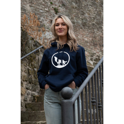 Felpa LeWolf con Cappuccio MADDALENA Blu Navy Unisex