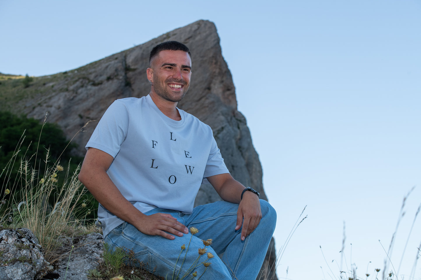 LEWOLF Mood Street Unisex T-Shirt 100% Organic Cotton Pastel Green