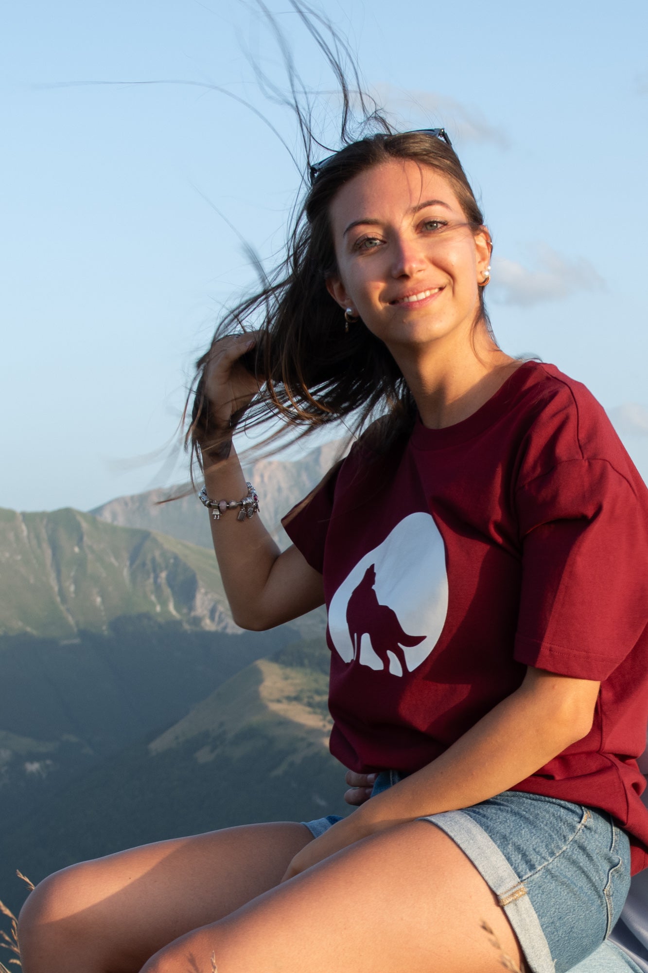 T-Shirt SASSOTETTO 100% Cotton Red Burgundy 