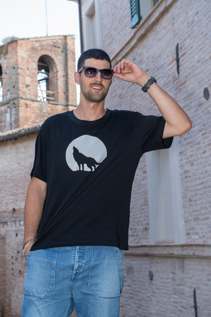 SASSOTETTO T-Shirt 100% Black Cotton 