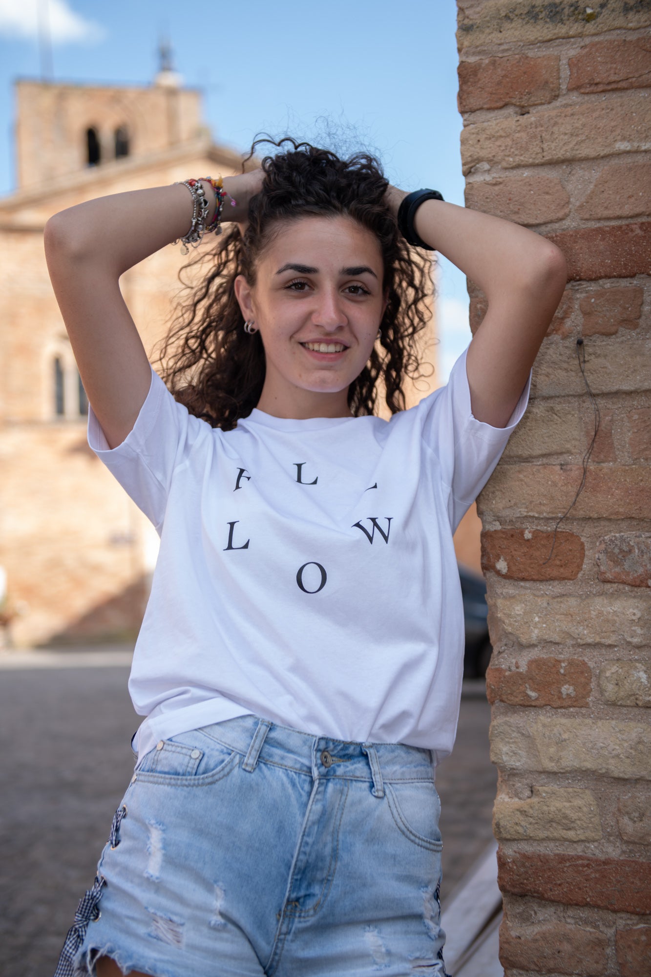 LEWOLF Mood Street Unisex T-Shirt 100% Organic Cotton Pastel Green